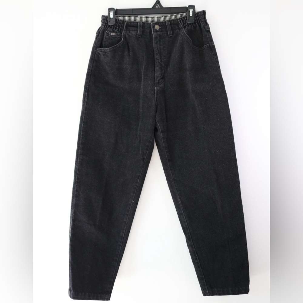 Vintage Lee Jeans womens 10 M black high rise mom 90s Cotton Originals EUC
